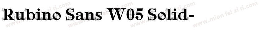 Rubino Sans W05 Solid字体转换